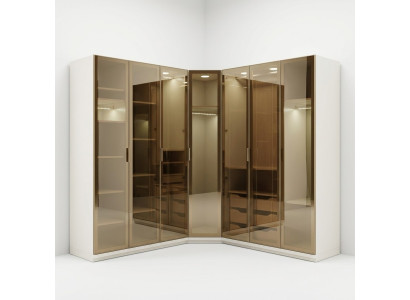 Armoire d'angle moderne avec un grand design