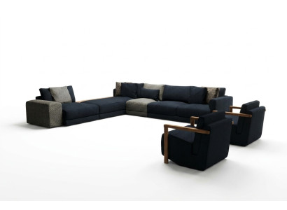 Canapé d'angle élégant avec fauteuil, magnifique et confortable à la fois