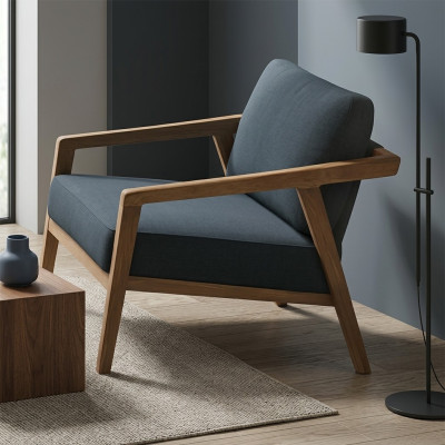 Chaise élégante et minimaliste. Confortable. Moderne.