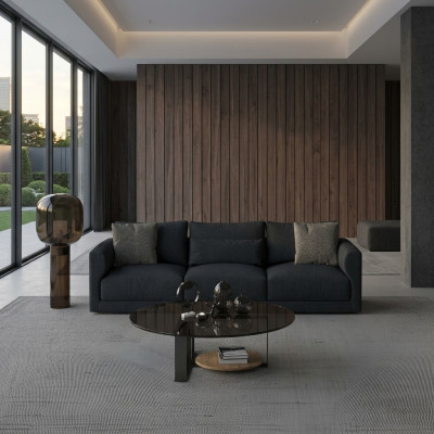 Canapé trois places avec fauteuil