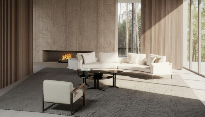 Canapé et fauteuil avec un confort esthétique