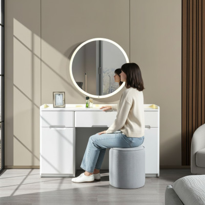 Table de maquillage compacte moderne pour chambre