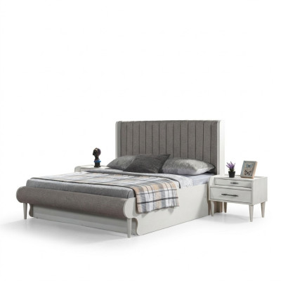 Ensemble de meubles élégant 3 pièces avec lit + 2 tables de nuit