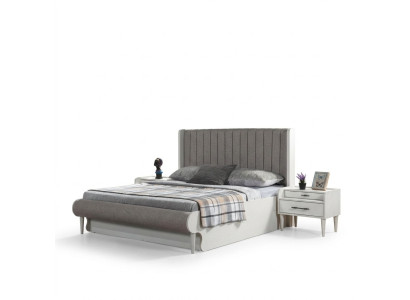 Ensemble de meubles élégant 3 pièces avec lit + 2 tables de nuit