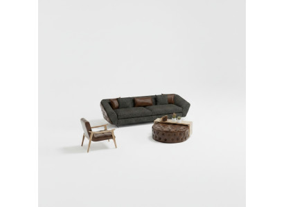 Ensemble de canapé moderne, fauteuil et table