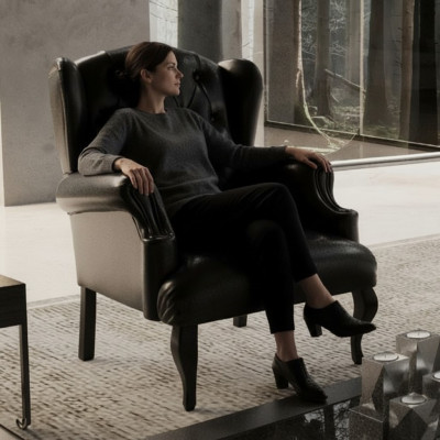 Fauteuil moderne au design contemporain. Un véritable confort