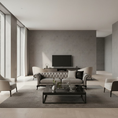 Canapé moderne pour trois, beauté du design, confort