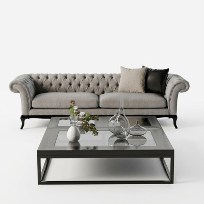 Canapé moderne pour trois, beauté du design, confort