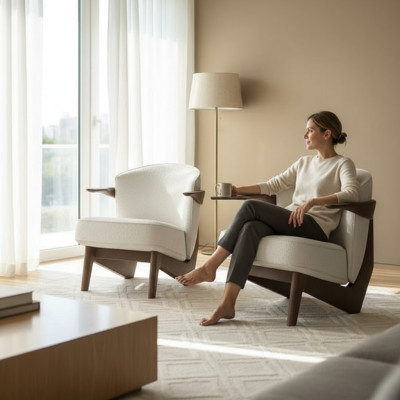 Chaise au design moderne Lusso, douce sans excès de décoration