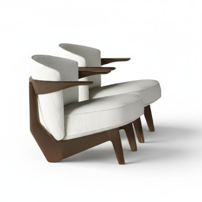 Chaise au design moderne Lusso, douce sans excès de décoration