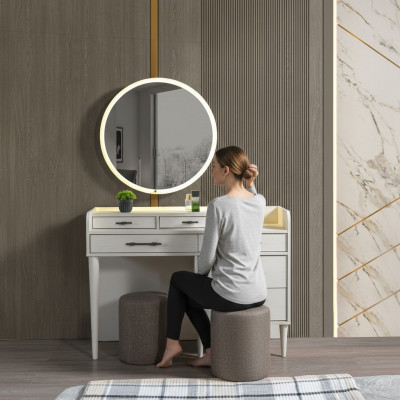 Commode moderne en bois avec miroir pour la chambre