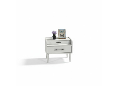 Table de nuit compacte moderne blanche
