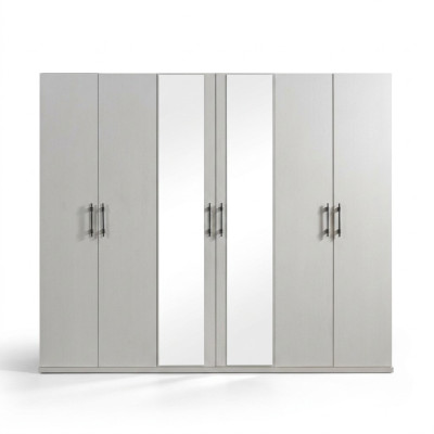 Armoire de rangement moderne blanche de 254 cm