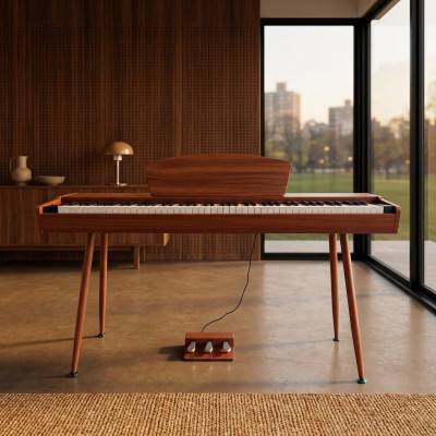 Piano numérique piano d'intérieur instrument à touches numérique 135cm cerise rouge