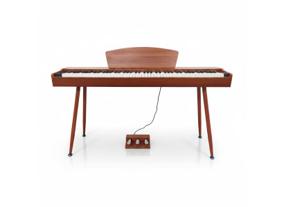 Piano numérique piano d'intérieur instrument à touches numérique 135cm cerise rouge