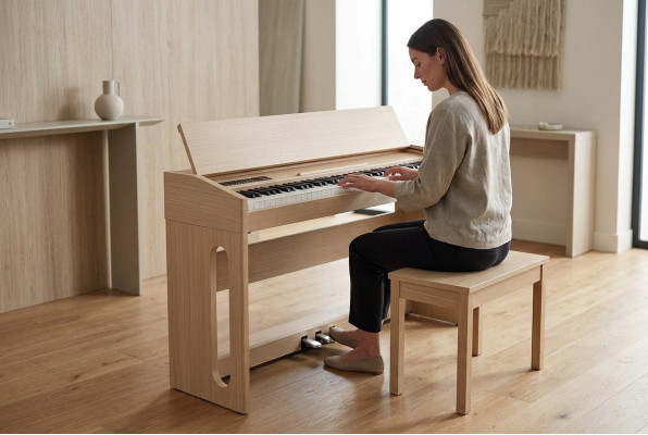 Piano numérique destiné à un usage domestique 130 cm marron clair
