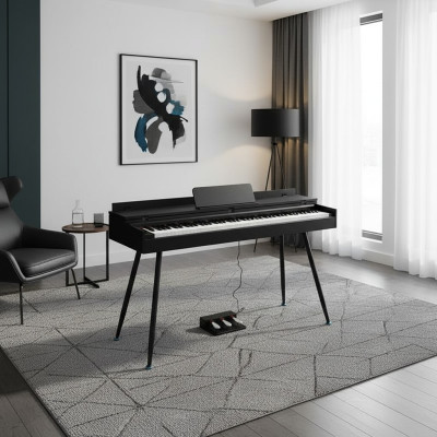 Piano numérique noir brillant pour la maison