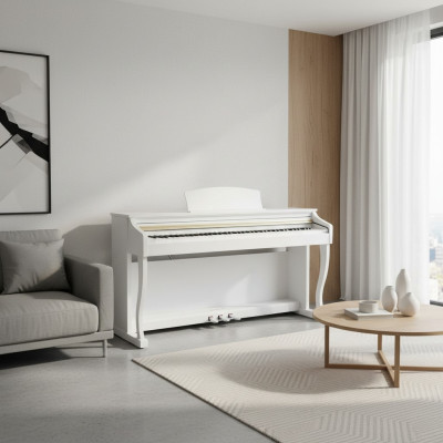Piano numérique blanc brillant pour la maison