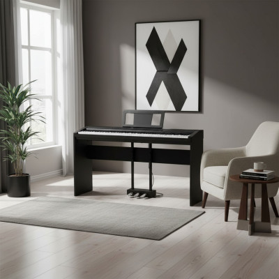Piano numérique noir brillant