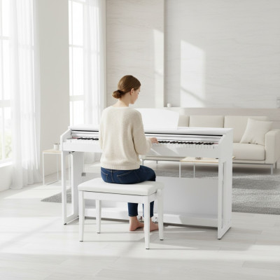 Piano numérique pour la maison Piano numérique 138 cm Blanc