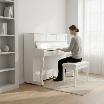 Ce piano numérique blanc offre une créativité et un style inégalés