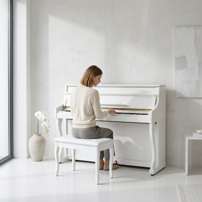 Piano numérique avec couvercle entièrement ouvert, finition de haute qualité