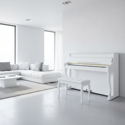 Piano numérique avec couvercle entièrement ouvert, finition de haute qualité