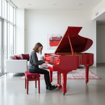 Piano numérique rouge