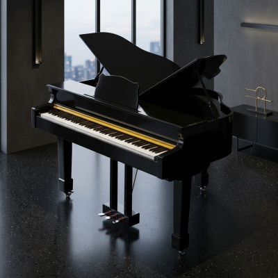 Piano numérique noir brillant