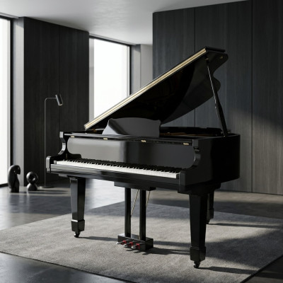 Piano numérique noir brillant