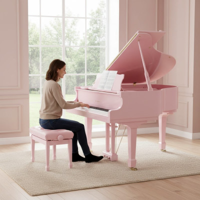 Piano numérique rose brillant
