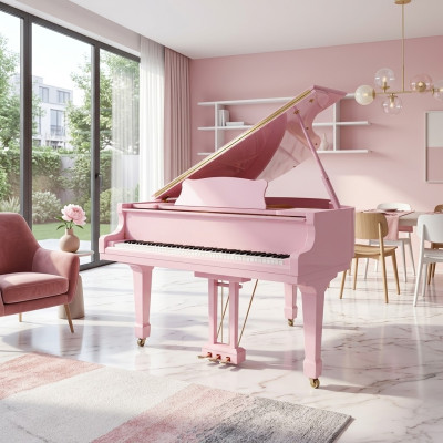 Piano numérique rose brillant