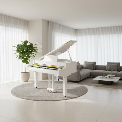 Piano blanc brillant