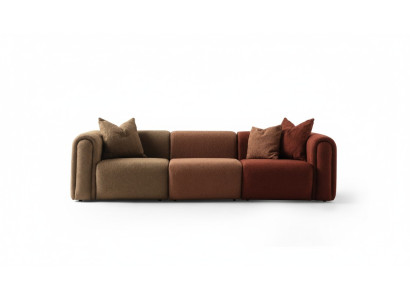 Modernes 4-Sitzer Sofa Textil Mehrfarbig Elegant