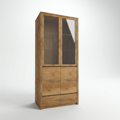 Buffet vitrine avec porte et tiroir