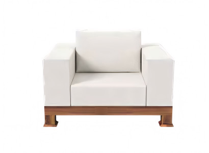 Luxuriöser Sessel Modernes Design Weiß Holzrahmen Wasserabweisend