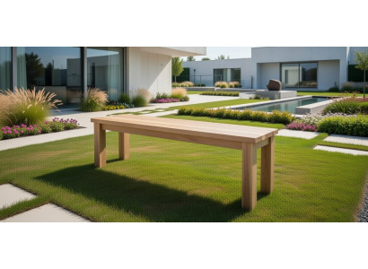 Gartenbank aus Holz im modernen Design für Terrasse und Garten