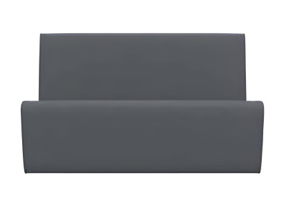 Dunkelgraues Stoffsofa Designer Gartensofa Edler Textil 2-Sitzer