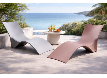 Moderne Gartenliege, ergonomisch geformt wetterfest und ideal zum Entspannen