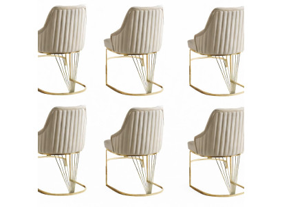 Elegante Stühle mit goldenen Akzenten luxuriösem Design und Stil