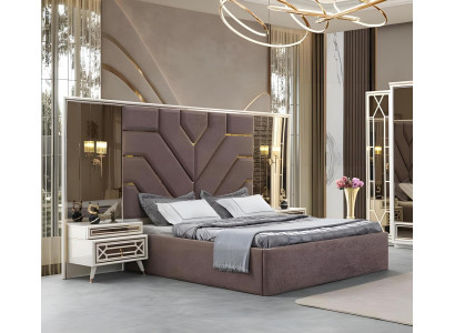 Hochwertiges 3 tlg. Schlafzimmer-Set mit Bett und 2 Nachttischen