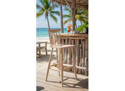 Ergonomischer Holz-Barhocker im Modernen Design – Perfekt für Bar