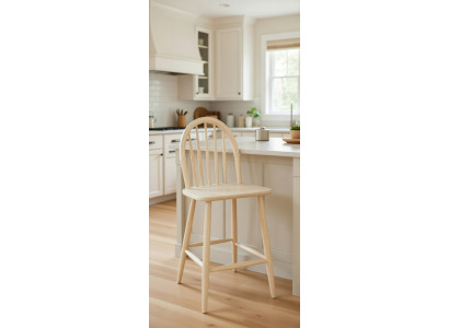 Holz Barhocker mit quadratischer Sitzfläche im modernen Design