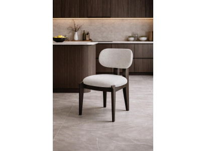 Eleganter Weißer Polsterstuhl Designer Textilstühle Edle Küchenstühle