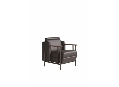 Dunkelbraunes Sessel Minimalistischer Stil Metallrahme Modernes Design