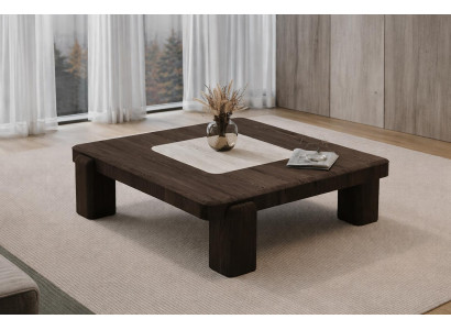 Luxuriöser Brauner Sofatisch Wohnzimmer Holztisch Kaffeetische