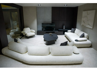 Wohnzimmer-Set 5+3+1 Sitzer Farbe Weiß Modernes Design Lounge-Sofas