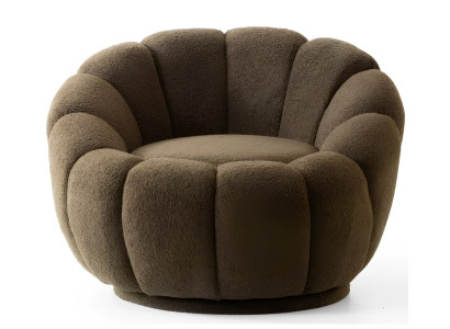 Elegantes Sessel Farbe Weiß/Braun Modernes Design Minimalistischer Stil