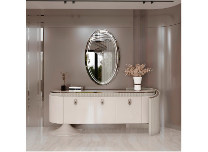 Elegante Konsole mit Spiegel für moderne Wohnräume