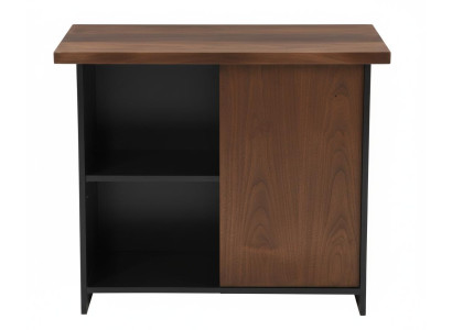 Elegante Etagere Modernes Design Schwarz Brauner Holzrahmen Stilvoll